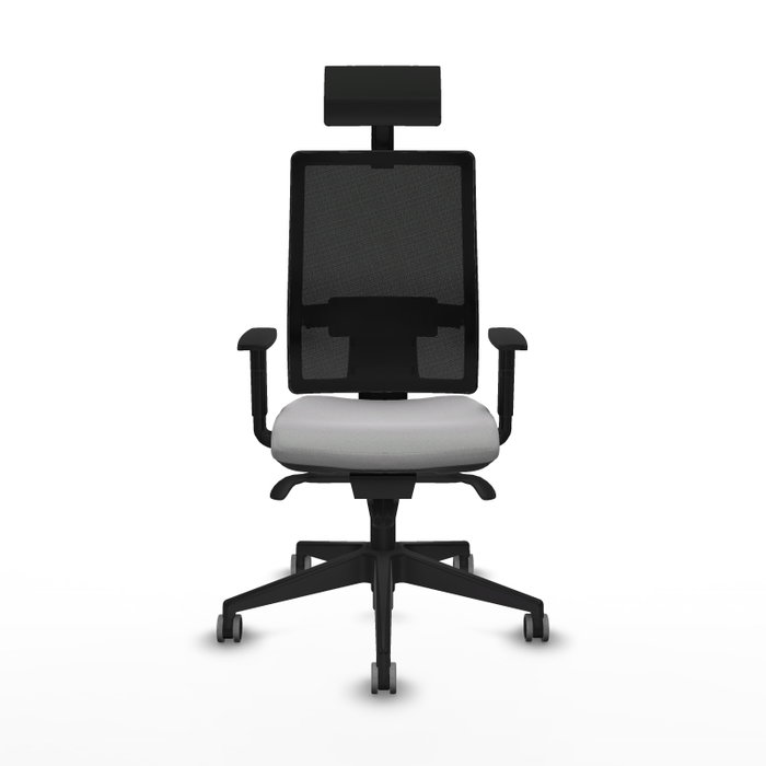 PIQUERAS Y CRESPO Silla de oficina Horna con mecanismo Sincro, Gris claro y Negro PIQUERAS Y CRESPO Silla de oficina Horna con mecanismo Sincro, Gris claro y Negro