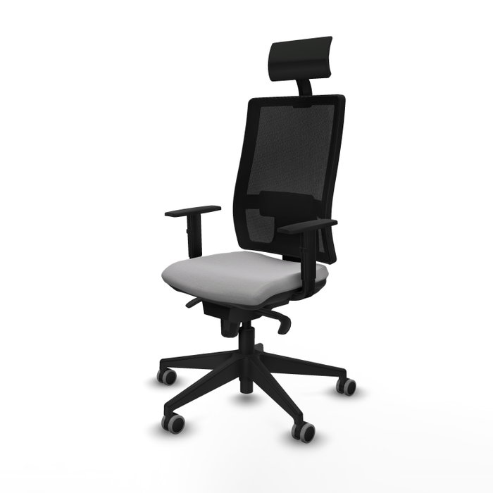 PIQUERAS Y CRESPO Silla de oficina Horna con mecanismo Sincro, Gris claro y Negro PIQUERAS Y CRESPO Silla de oficina Horna con mecanismo Sincro, Gris claro y Negro