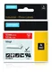 Dymo Cinta de Etiquetas Industrial Rhino ID1 de 12 mm x 5,5 m, Blanco sobre Rojo