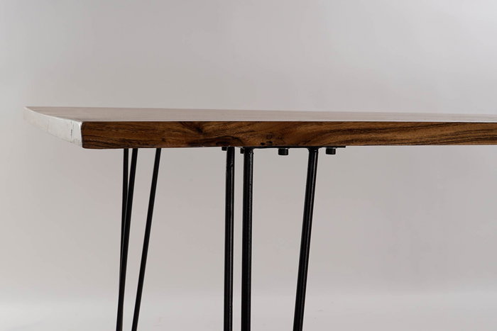 DKD Home Decor Mesa Comedor Alpino Marron Negro Acacia Metal 180 x 91 x 76 cm DKD Home Decor Mesa Comedor Alpino Marron Negro Acacia Metal 180 x 91 x 76 cm