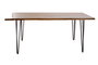 DKD Home Decor Mesa Comedor Alpino Marron Negro Acacia Metal 180 x 91 x 76 cm