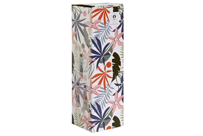 DKD Home Decor Botella Azul Verde 6.5 x 23 x 6.5 cm (6 Unidades) Vidrio Borosilicato y Acero Inoxidable 550ml