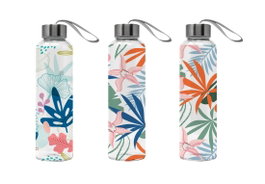 DKD Home Decor Botella de Borosilicato 550ml Surtido de Colores