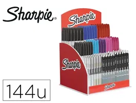 Sharpie Expositor de Sobremesa con 120 Rotuladores Permanentes y 24 Bolígrafos Gel Colores Surtidos