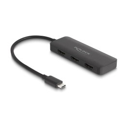 DeLOCK Divisor USB Type-C DP Alt Mode a 3x HDMI MST 4K 60Hz HDR