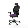 PIQUERAS Y CRESPO Silla de oficina Jorquera con mecanismo Sincro/Traslack, Morado y Negro