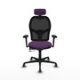 PIQUERAS Y CRESPO Silla de oficina Jorquera con mecanismo Sincro/Traslack, Morado y Negro