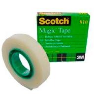 Scotch Cinta Adhesiva Invisible Magic Rollo 12 mm X 33M Caja Individual