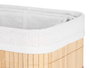 Kipit Set de 3 Organizadores de Bambú y Tela Natural Rectangular, Color Natural, 30.5 x 20.5 x 12.8 cm (Grande) y 2 tamaños más (Set de 4)