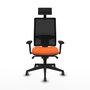 PIQUERAS Y CRESPO Silla de oficina Horna Naranja y Negro