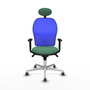 PIQUERAS Y CRESPO Silla de oficina Jorquera Verde esmeralda y Azul