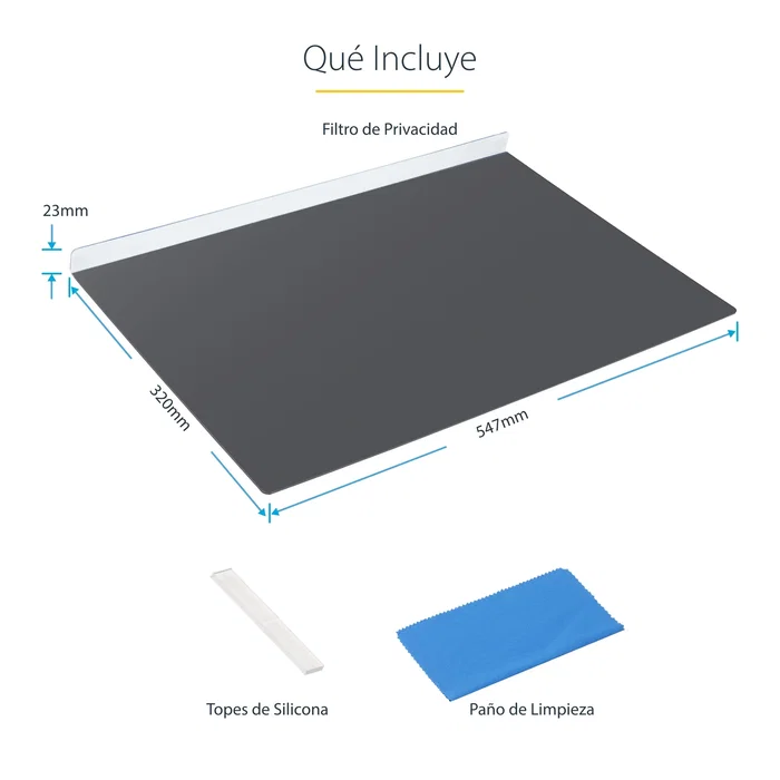 StarTech.com 2469A-PRIVACY-SCREEN Filtro de Privacidad Colgante para Monitor de 24" (61 cm) 16:9 - Protector Acrílico con Filtro Luz Azul - Universal