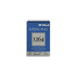 Bloc De Dibujo Fabriano 1264 Black Drawing Con Espiral Papel Negro Rugoso A5 200G 20H