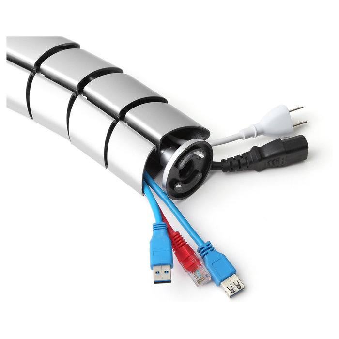 Equip Organizador de Cables Doble Canal Plata 650862 Equip Organizador de Cables Doble Canal Plata 650862
