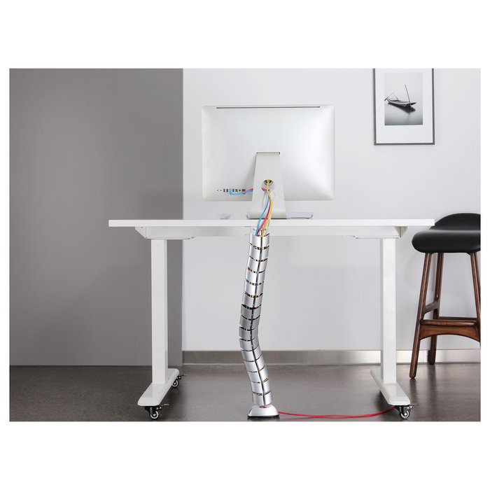 Equip Organizador de Cables Doble Canal Plata 650862 Equip Organizador de Cables Doble Canal Plata 650862
