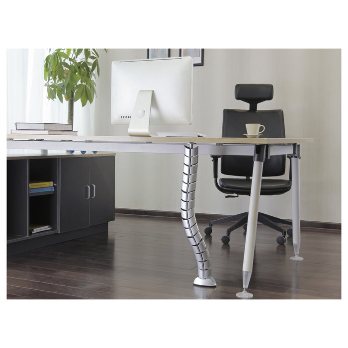 Equip Organizador de Cables Doble Canal Plata 650862 Equip Organizador de Cables Doble Canal Plata 650862