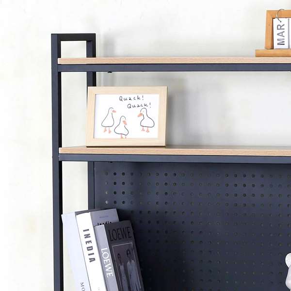 Color Baby Max Home Escritorio con baldas 84x50x148 cm Acero y tablero melamina