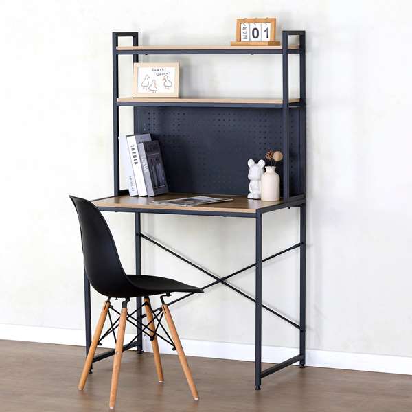 Color Baby Max Home Escritorio con baldas 84x50x148 cm Acero y tablero melamina