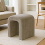 Versa Taburete Tapizado Beige Metal Terciopelo 38x45 cm