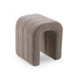 Versa Taburete Tapizado Beige Metal Terciopelo 38x45 cm