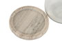 DKD Home Decor Portavelas de Mármol y Cristal Blanco 13x13x13 cm