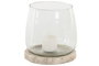 DKD Home Decor Portavelas de Mármol y Cristal Blanco 13x13x13 cm