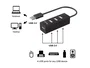 EQUIP Hub USB 2.0 de 4 puertos Negro
