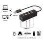 Equip Hub USB 2.0 de 4 puertos Negro
