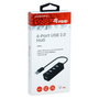 Equip Hub USB 2.0 de 4 puertos Negro