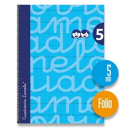 Lamela Bloc Tapa Forrada Fº 80H Cuadrovia 5 Mm Azul (Set de 5)