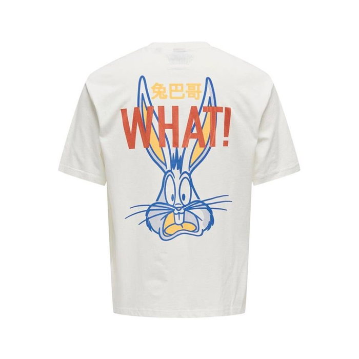 Camiseta de Manga Corta Hombre Only & Sons Onslooney Rlx Cloud Dancer Blanco