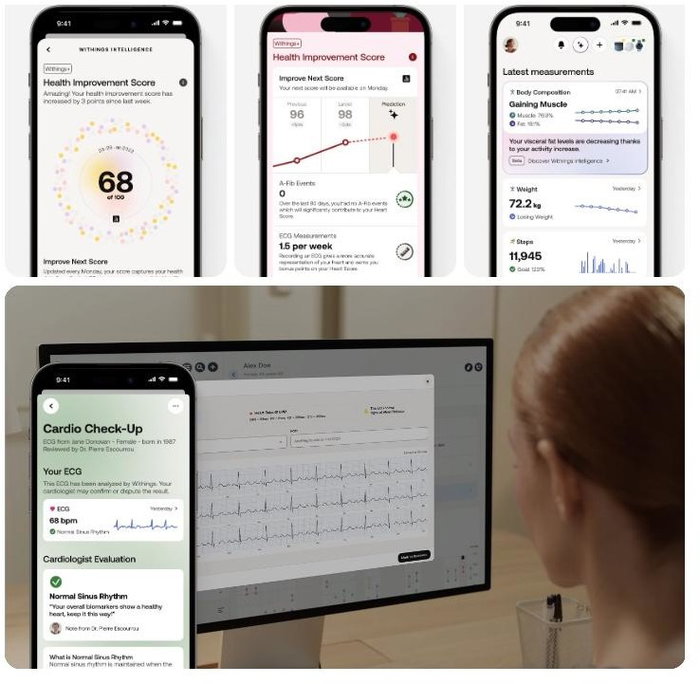 Withings BPM Vision AFib BT Blanco