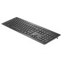 HP Teclado Inalámbrico Premium, Layout Alemán (DE), Aluminio Anodizado, Negro, 100%, RF, Compatible con Windows 10/8.1/7, Receptor USB Incluido