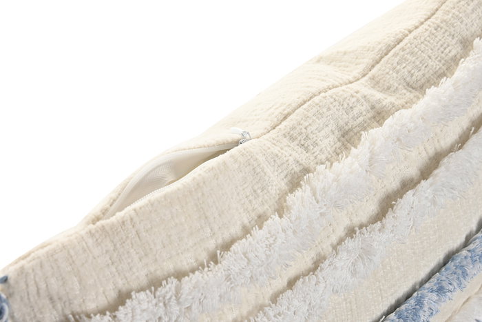 DKD Home Decor Cushions ch1c25 Cojín Blanco Azul 30 x 50 cm (2 Unidades)