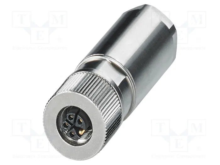PHOENIX CONTACT Conector M12 de 5 pines, recto, IP65, dorado PHOENIX CONTACT Conector M12 de 5 pines, recto, IP65, dorado