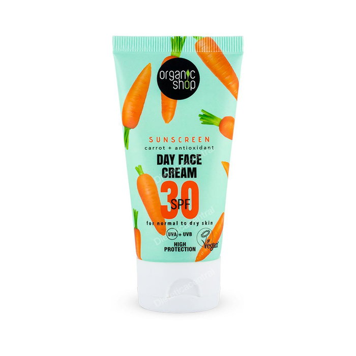ORGANIC SHOP Crema de Día Facial con Protección Solar Zanahoria + Antioxidantes SPF30 ORGANIC SHOP Crema de Día Facial con Protección Solar Zanahoria + Antioxidantes SPF30