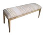 DKD Home Decor Descalzadora Algodón Mango Ikat Bordado Crudo Multicolor