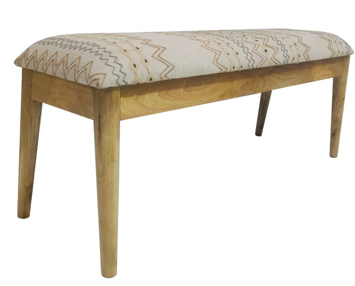 DKD Home Decor Descalzadora Algodón Mango Ikat Bordado Crudo Multicolor DKD Home Decor Descalzadora Algodón Mango Ikat Bordado Crudo Multicolor