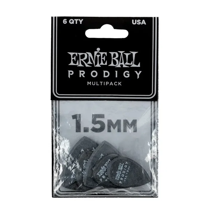 ERNIEBALL Bolsa De Púas Prodigy Negra Multipack 1,5 Mm - 6 Unidades