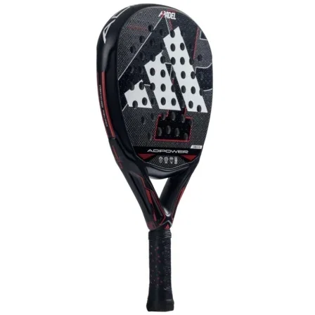 Adidas Adipower A1 2025 Pala de Pádel - Negra - Forma Diamante Oversize, Balance Alto, Dual Exoskeleton, Spin Blade, Power Embossed Ridge, Carbono 3K