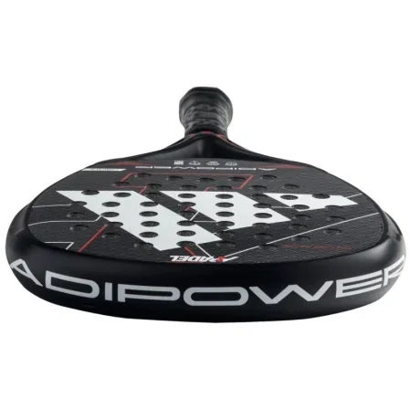 Adidas Adipower A1 2025 Pala de Pádel - Negra - Forma Diamante Oversize, Balance Alto, Dual Exoskeleton, Spin Blade, Power Embossed Ridge, Carbono 3K
