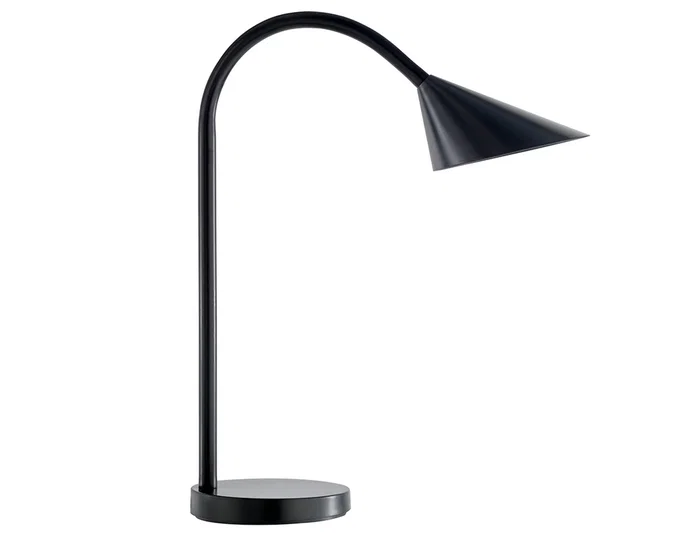 UNILUX Lámpara de escritorio SOL negra con brazo flexible