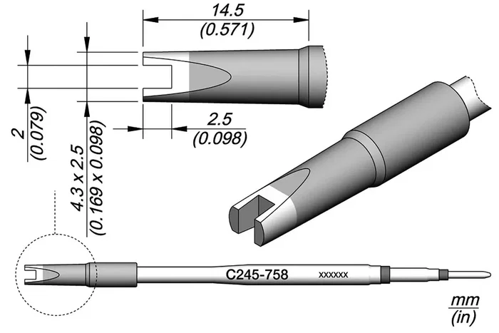 JBC TOOLS Pico Especial 4,3x2,5mm