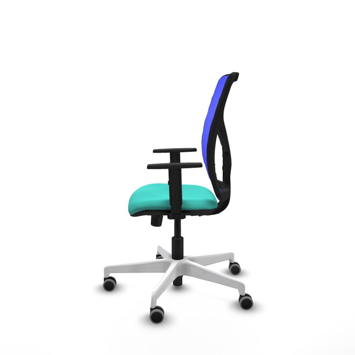 PIQUERAS Y CRESPO Silla de oficina Motilla con mecanismo Sincro, Turquesa y Azul