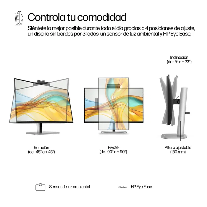 HP Series 5 Pro 524pm Monitor de videoconferencia FHD USB-C de 23,8 pulgadas