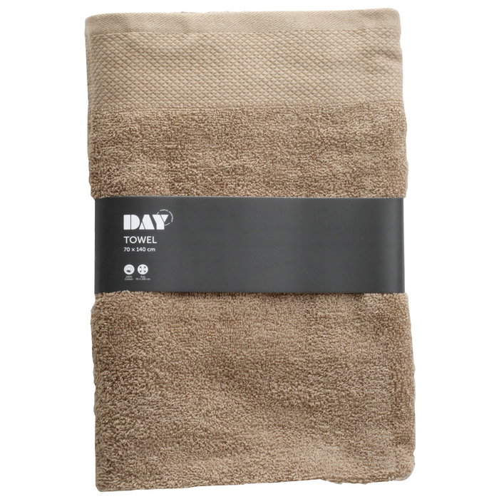 Day Toalla Arena Natural 70x140 cm Algodón 100% 420g/m2 Oeko-tex