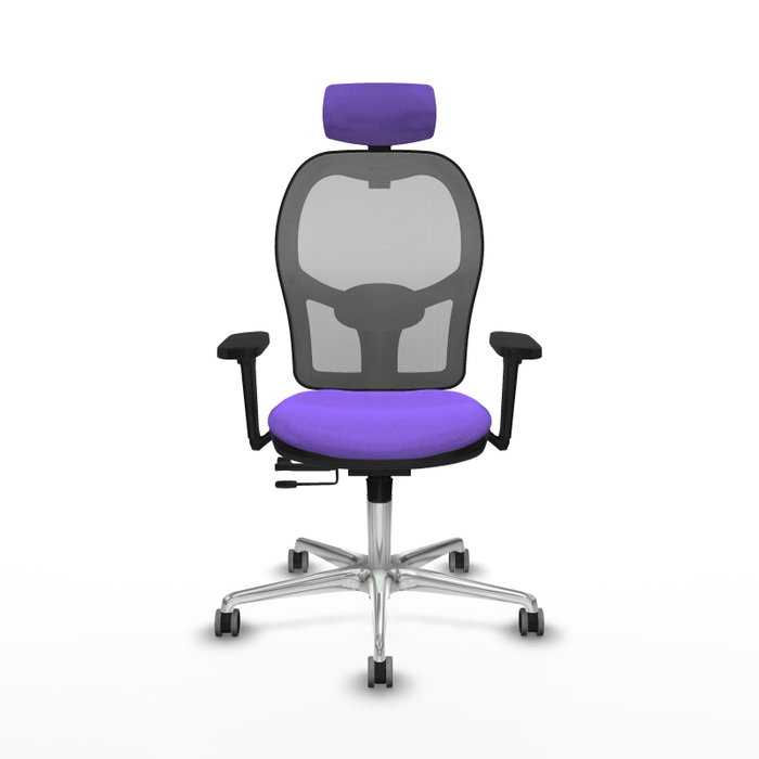 PIQUERAS Y CRESPO Silla de oficina Jorquera con mecanismo Sincro/Traslack, Lila y Gris