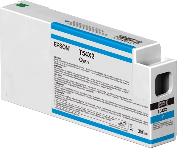 Epson T54X200 Cartucho de Tinta Cian 350 ml UltraChrome HDX/HD Epson T54X200 Cartucho de Tinta Cian 350 ml UltraChrome HDX/HD