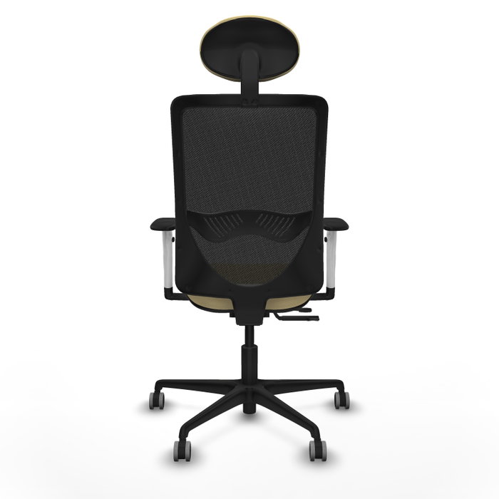PIQUERAS Y CRESPO Silla de oficina Zulema con mecanismo Sincro/Traslack, Crema y Negro PIQUERAS Y CRESPO Silla de oficina Zulema con mecanismo Sincro/Traslack, Crema y Negro