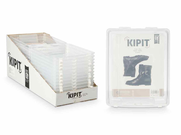 Kipit Caja Organizadora Botas 29x13x36cm Transparente (Set de 12)